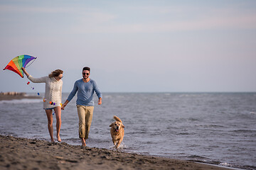 Image showing happy couple enjoying time together at beach