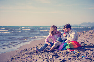 Image showing family enjoying vecation during autumn day