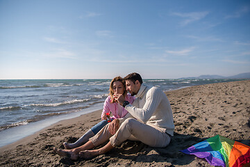 Image showing young couple enjoying time together at beach