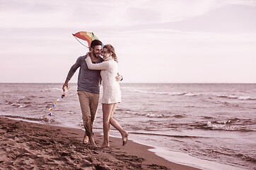 Image showing Couple enjoying time together at beach