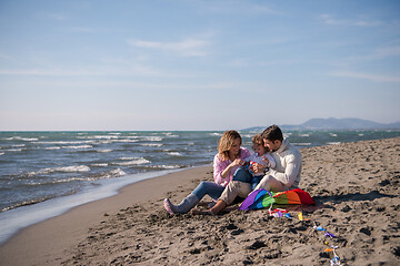 Image showing family enjoying vecation during autumn day