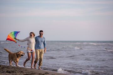 Image showing happy couple enjoying time together at beach