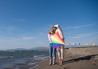 Image showing Couple enjoying time together at beach