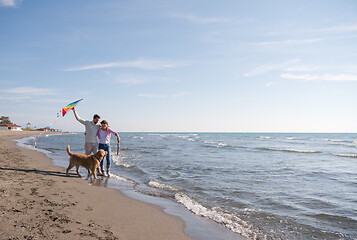 Image showing happy couple enjoying time together at beach