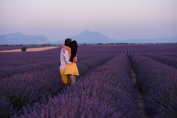 Image showing couple in lavender field