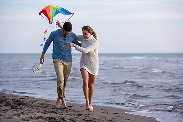 Image showing Couple enjoying time together at beach