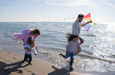 Image showing happy family enjoying vecation during autumn day