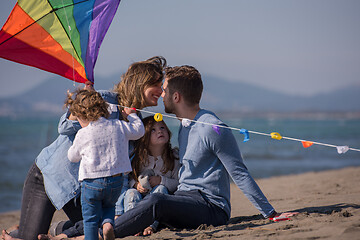 Image showing happy family enjoying vecation during autumn day