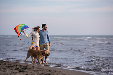 Image showing happy couple enjoying time together at beach