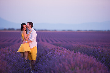 Image showing couple in lavender field