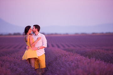 Image showing couple in lavender field