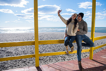Image showing Gorgeous couple taking Selfie picture