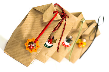 Image showing four brown gift bags