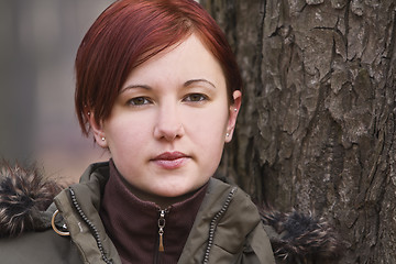 Image showing Autumn portrait of a girl