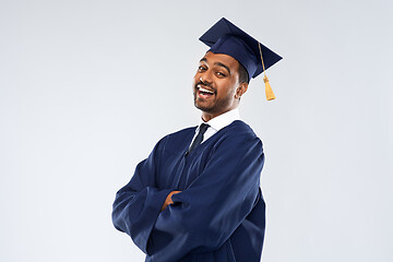 Image showing happy indian graduate student in mortar board