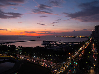 Image showing Evening at Roxas Boulevard, Manila