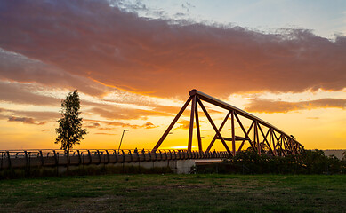 Image showing Sunset at Nepean River Penrith