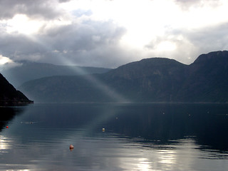 Image showing Light in the fjord