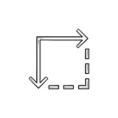 Image showing Content extension hand drawn outline doodle icon.