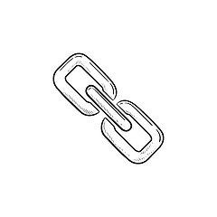 Image showing Chain link icon hand drawn outline doodle icon.