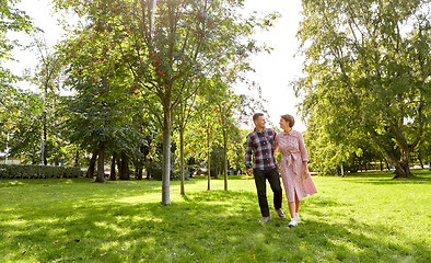 Image showing happy couple in summer park