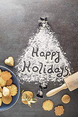 Image showing Cookie baking holiday