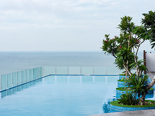 Image showing Rooftop eternity pool in Vietnam