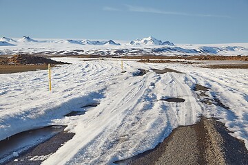 Image showing Road with snow and ice