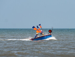 Image showing Round fishing boat in Vung Tau, Vietnam