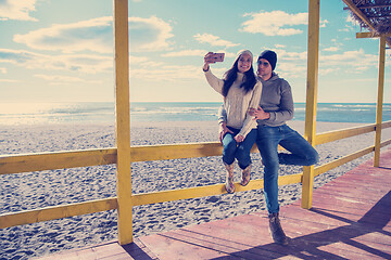 Image showing Gorgeous couple taking Selfie picture