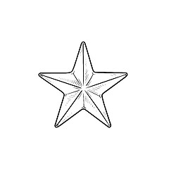 Image showing Star hand drawn outline doodle icon.