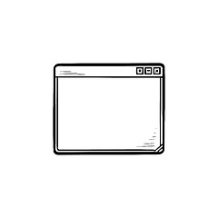 Image showing Browser hand drawn outline doodle icon.