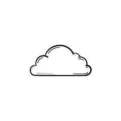 Image showing Cloud hand drawn outline doodle icon.