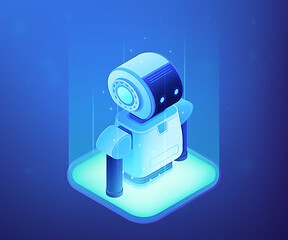 Image showing Robotics technology concept vector isometric illustration.