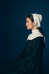 Image showing Medieval young woman as a nun