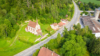 Image showing aerial view image of the  St. Ulrich\'s Chapel at Neckarhausen Ge