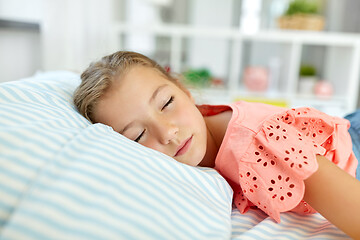 Image showing little girl sleeping in her room at home