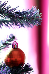 Image showing Christmas ornaments on tree.