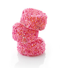 Image showing stack of pink candies