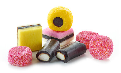 Image showing various candies with licorice