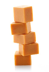 Image showing stack of caramel candies