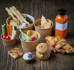 Image showing various take away food