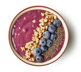 Image showing breakfast smoothie bowl