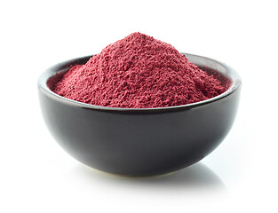 Image showing bowl of dried beet root powder