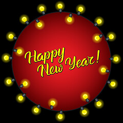 Image showing Vector inscription happy new year