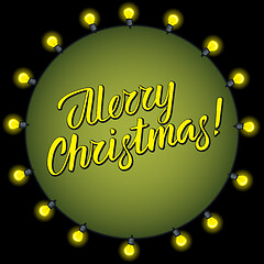 Image showing Vector inscription merry christmas