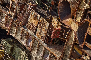 Image showing Cargo ship wreck