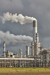 Image showing Chemical plant pipes