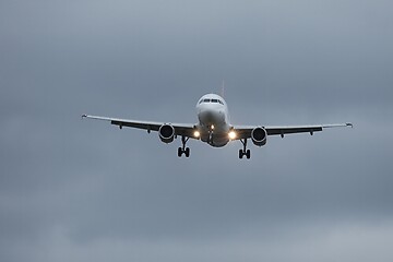 Image showing Commercial Plane Landing