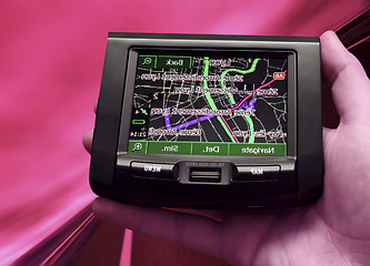 Image showing GPS in a man hand